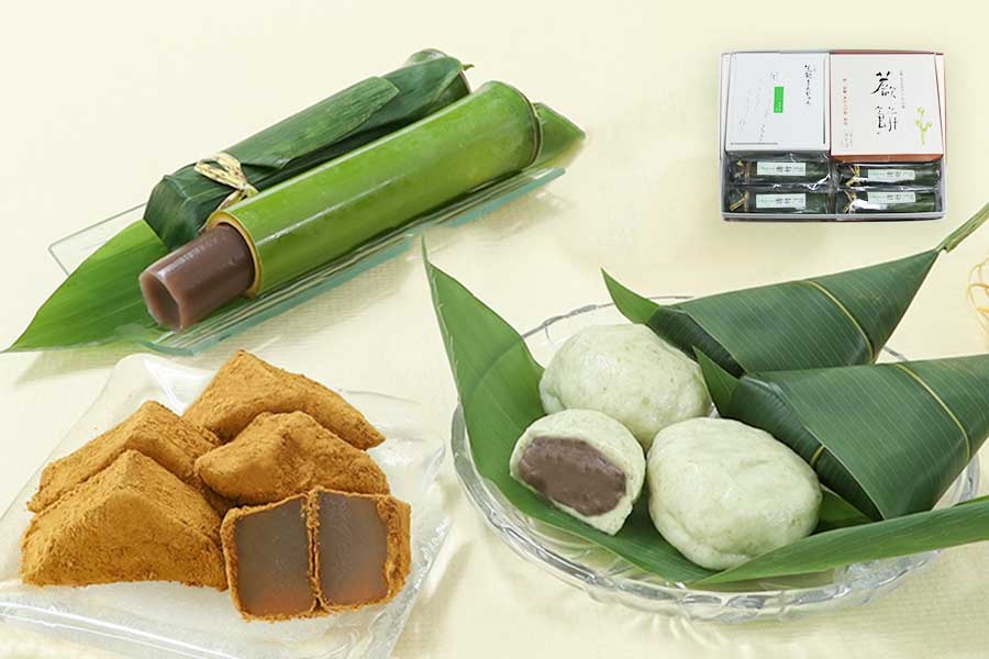 生麸まんじゅう5個・本わらび餅・清竹4本