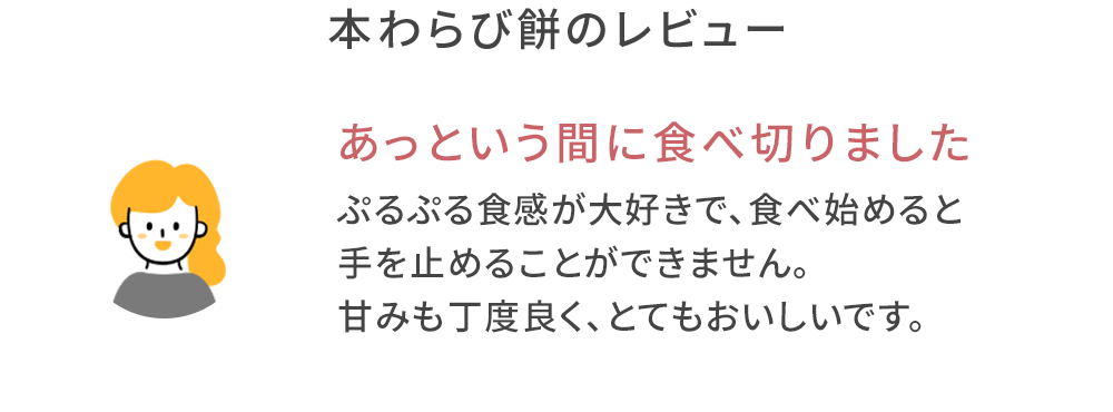 本わらび餅詰め合わせ感想