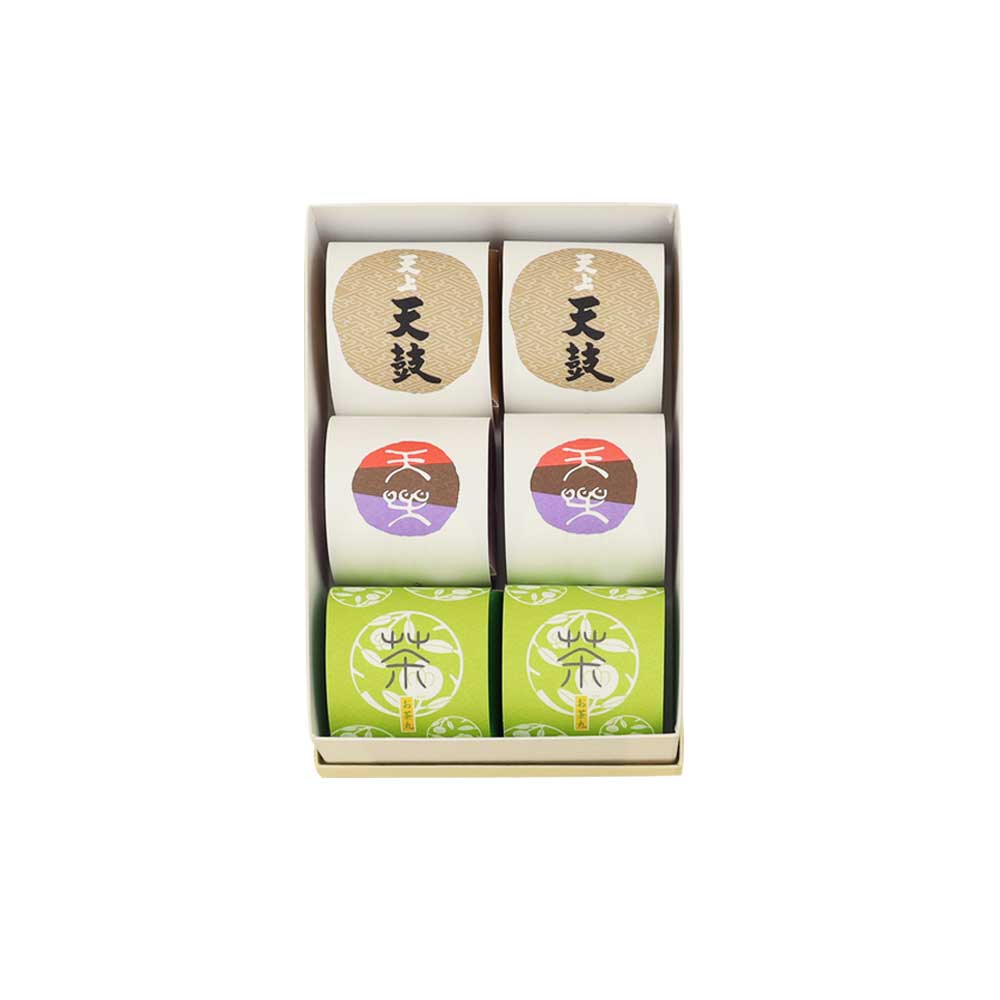 天上天鼓2個・天楽2個・お茶丸2個