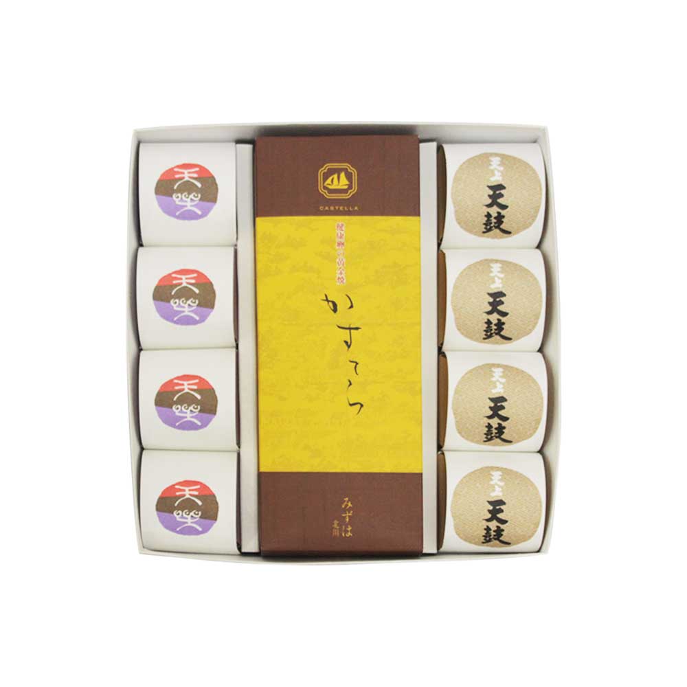 かすてら・天上天鼓4個・天楽4個