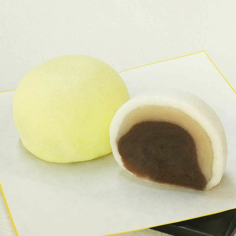 黄白上用饅頭2個組・中サイズ｜法要・法事・お供えに｜京みずは（みず 