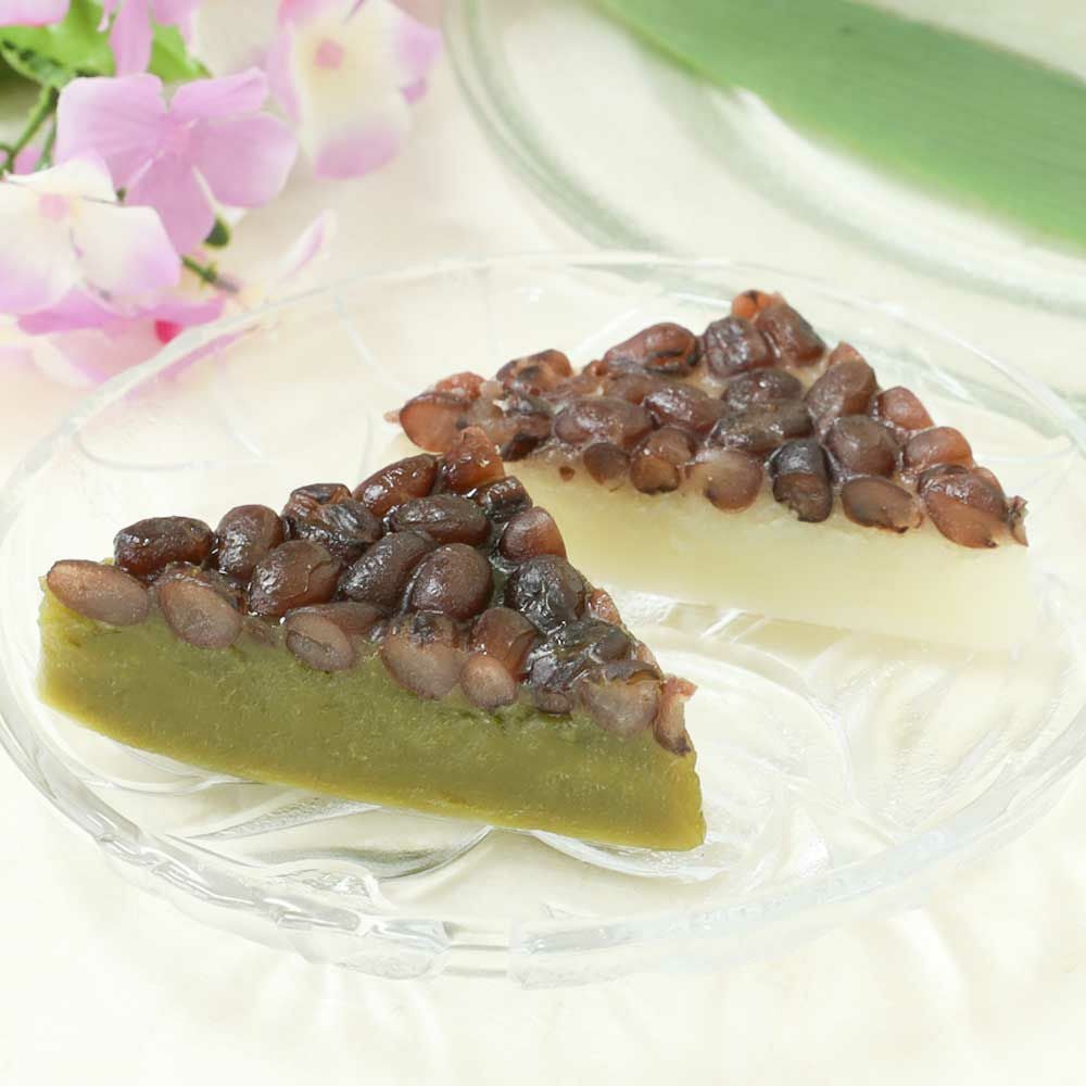 【白と抹茶】水無月６個入り【冷凍発送】