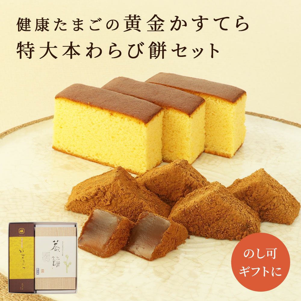 かすてら・特大本わらび餅セット |お取り寄せ|父の日のプレゼントに