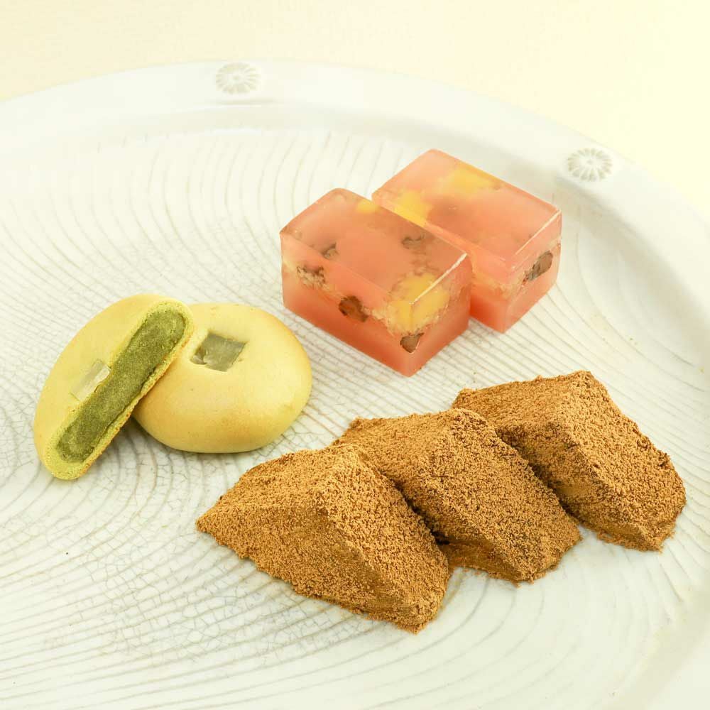 うららか・本わらび餅250g・ミセスガラシャ3個セット