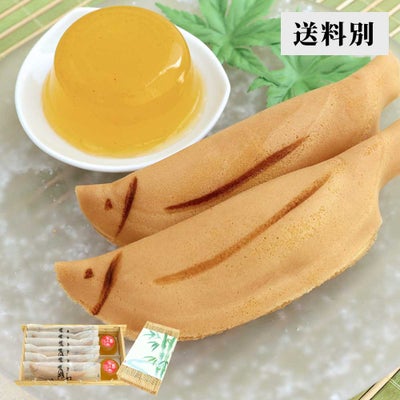  若あゆ6個・完熟南高梅ゼリー2個すだれ箱入り【送料別】
